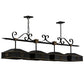 Meyda Lighting Stefano 78" 4-Light Blackwash & Gold Accent Island Pendant Light