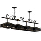 Meyda Lighting Stefano 78" 4-Light Blackwash & Gold Accent Island Pendant Light
