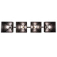 Meyda Lighting Stefano 78" 4-Light Blackwash & Gold Accent Island Pendant Light