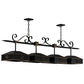 Meyda Lighting Stefano 78" 4-Light Blackwash & Gold Accent Island Pendant Light