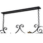 Meyda Lighting Stefano 78" 4-Light Blackwash & Gold Accents Island Pendant Light