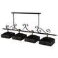 Meyda Lighting Stefano 78" 4-Light Blackwash & Gold Accents Island Pendant Light