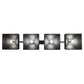 Meyda Lighting Stefano 78" 4-Light Blackwash & Gold Accents Island Pendant Light