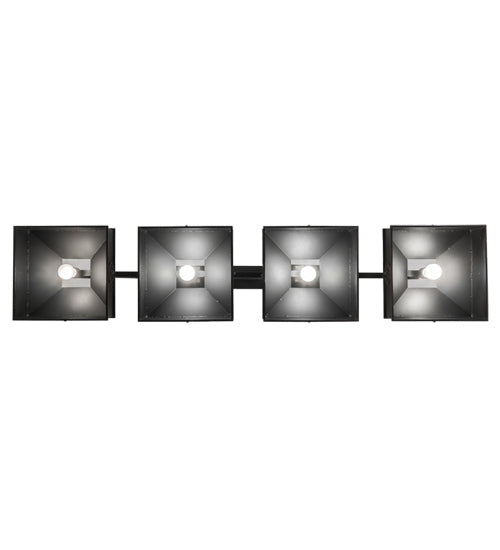 Meyda Lighting Stefano 78" 4-Light Blackwash & Gold Accents Island Pendant Light