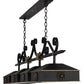 Meyda Lighting Stefano 78" 4-Light Blackwash & Gold Accents Island Pendant Light