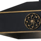 Meyda Lighting Stefano 78" 4-Light Blackwash & Gold Accents Island Pendant Light