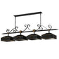 Meyda Lighting Stefano 78" 4-Light Blackwash & Gold Accents Island Pendant Light