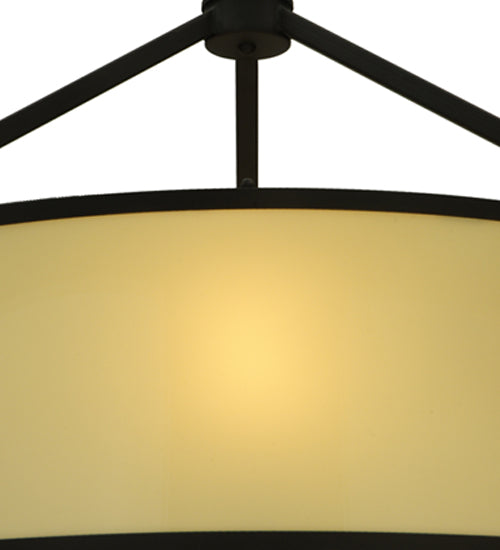 Meyda Lighting Stella 36" 6-Light Oil Rubbed Bronze Pendant Light With Provostone Idalight Shade Glass
