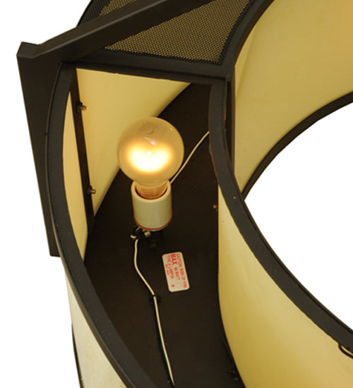 Meyda Lighting Stella 36" 6-Light Oil Rubbed Bronze Pendant Light With Provostone Idalight Shade Glass