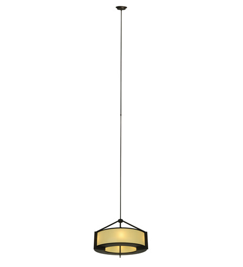 Meyda Lighting Stella 36" 6-Light Oil Rubbed Bronze Pendant Light With Provostone Idalight Shade Glass