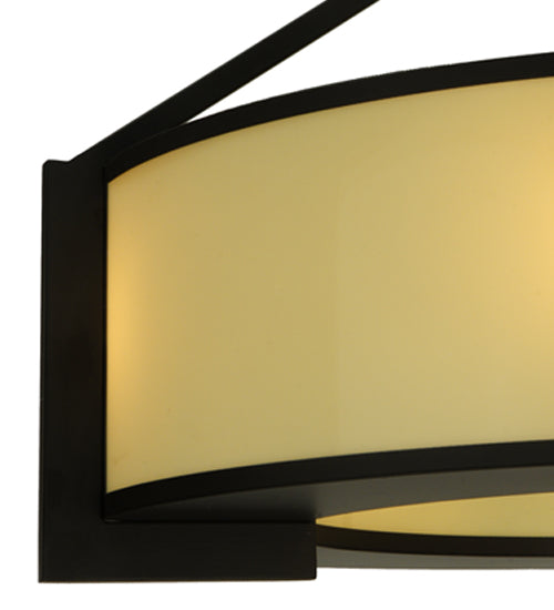 Meyda Lighting Stella 36" 6-Light Oil Rubbed Bronze Pendant Light With Provostone Idalight Shade Glass