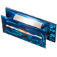 Meyda Lighting Stepping Stone 16" Transparent Blue Vanity Light With Blue & White Shade Glass