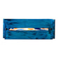 Meyda Lighting Stepping Stone 16" Transparent Blue Vanity Light With Blue & White Shade Glass