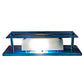 Meyda Lighting Stepping Stone 16" Transparent Blue Vanity Light With Blue & White Shade Glass