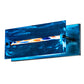 Meyda Lighting Stepping Stone 16" Transparent Blue Vanity Light With Blue & White Shade Glass