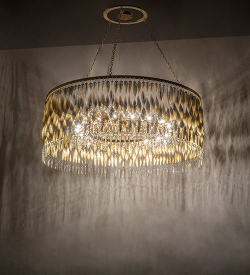 Meyda Lighting Sterling Ridge 82" 18-Light Brushed Brass Chandelier