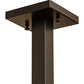 Meyda Lighting Stickley 42" 2-Light Craftsman Brown Mission Island Pendant Light With Red & Beige Shade Glass