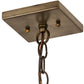 Meyda Lighting Sticks 11" Antique Copper Mini Pendant Light With Amber Mica Shade Glass