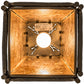 Meyda Lighting Sticks 11" Antique Copper Mini Pendant Light With Amber Mica Shade Glass