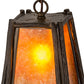 Meyda Lighting Sticks 11" Antique Copper Mini Pendant Light With Amber Mica Shade Glass