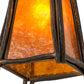 Meyda Lighting Sticks 11" Antique Copper Mini Pendant Light With Amber Mica Shade Glass