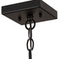 Meyda Lighting Sticks 11" Black Satin Wrought Iron Mini Pendant Light With Amber Mica Shade Glass