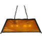 Meyda Lighting Sticks 36" 4-Light Antique Copper Island Pendant Light With Honey Amber Shade Glass