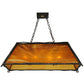 Meyda Lighting Sticks 36" 4-Light Antique Copper Island Pendant Light With Honey Amber Shade Glass