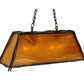 Meyda Lighting Sticks 36" 4-Light Antique Copper Island Pendant Light With Honey Amber Shade Glass