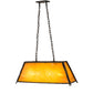 Meyda Lighting Sticks 36" 4-Light Timeless Bronze Island Pendant Light With Honey Art Shade Glass