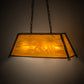 Meyda Lighting Sticks 36" 4-Light Timeless Bronze Island Pendant Light With Honey Art Shade Glass
