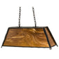 Meyda Lighting Sticks 36" 4-Light Timeless Bronze Island Pendant Light With Honey Art Shade Glass