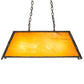 Meyda Lighting Sticks 36" 4-Light Timeless Bronze Island Pendant Light With Honey Art Shade Glass