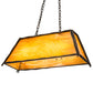 Meyda Lighting Sticks 36" 4-Light Timeless Bronze Island Pendant Light With Honey Art Shade Glass