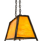Meyda Lighting Sticks 36" 4-Light Timeless Bronze Island Pendant Light With Honey Art Shade Glass