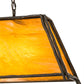 Meyda Lighting Sticks 36" 4-Light Timeless Bronze Island Pendant Light With Honey Art Shade Glass