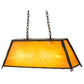 Meyda Lighting Sticks 36" 4-Light Timeless Bronze Island Pendant Light With Honey Art Shade Glass