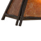 Meyda Lighting Sticks 37" 6-Light Antique Copper Island Pendant Light With Amber Mica Shade Glass