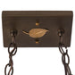 Meyda Lighting Sticks 37" 6-Light Antique Copper Island Pendant Light With Amber Mica Shade Glass