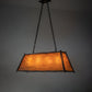 Meyda Lighting Sticks 42" 4-Light Antique Black Island Pendant Light With Honey Amber Shade Glass