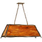 Meyda Lighting Sticks 42" 4-Light Antique Copper Island Pendant Light With Honey Amber Shade Glass