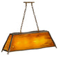 Meyda Lighting Sticks 42" 4-Light Antique Copper Island Pendant Light With Honey Amber Shade Glass