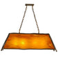 Meyda Lighting Sticks 42" 4-Light Antique Copper Island Pendant Light With Honey Amber Shade Glass