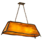 Meyda Lighting Sticks 42" 4-Light Antique Copper Island Pendant Light With Honey Amber Shade Glass