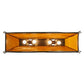 Meyda Lighting Sticks 42" 4-Light Antique Copper Island Pendant Light With Honey Amber Shade Glass