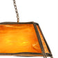 Meyda Lighting Sticks 42" 4-Light Antique Copper Island Pendant Light With Honey Amber Shade Glass