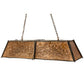 Meyda Lighting Sticks 60" 5-Light Antique Copper Island Pendant With Amber Mica Shade Glass