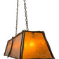 Meyda Lighting Sticks 60" 5-Light Antique Copper Island Pendant With Amber Mica Shade Glass