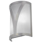 Meyda Lighting Stiletto 8" 2-Light Nickel Wall Sconce With White Statuario Idalight Shade