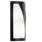 Meyda Lighting Stiletto 8" 2-Light Textured Black Wall Sconce With White Opal Shade Glass